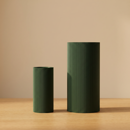 Vaso scanalato, impermeabile – stampato in 3D | Collezione foderata