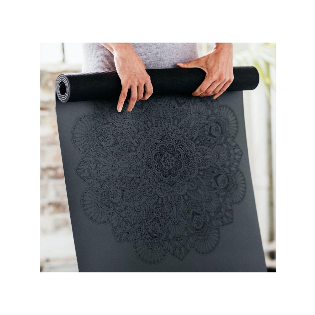 DIYogi™ GRAUE YOGAMATTE – MANDALA