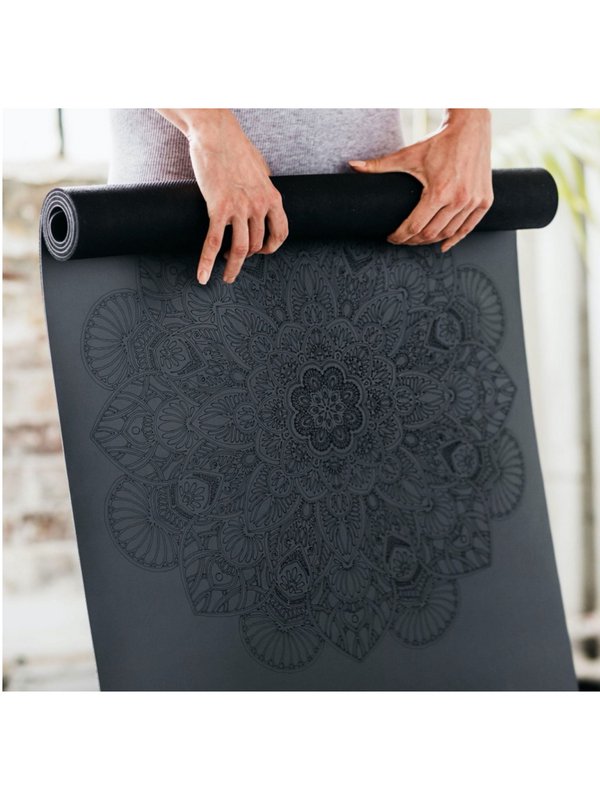 DIYogi™ GRÅ YOGAMÅTTE - MANDALA