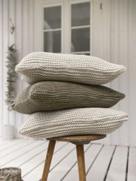 Kussen gebreid - Wave - 50cm x 50cm - patroon links links