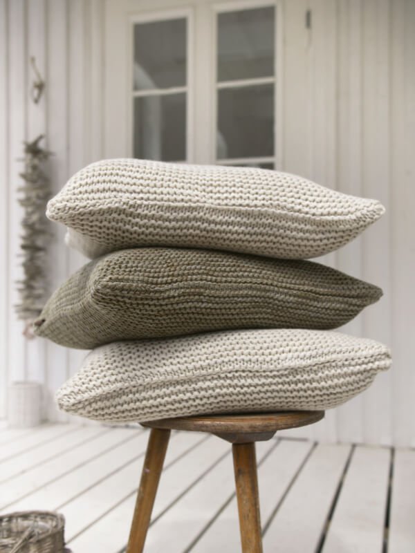 Kussen gebreid - Wave - 50cm x 50cm - patroon links links