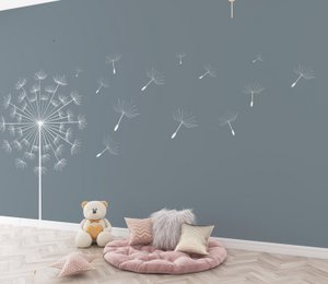 Wallpaper children's room Dandelion Denim Drift