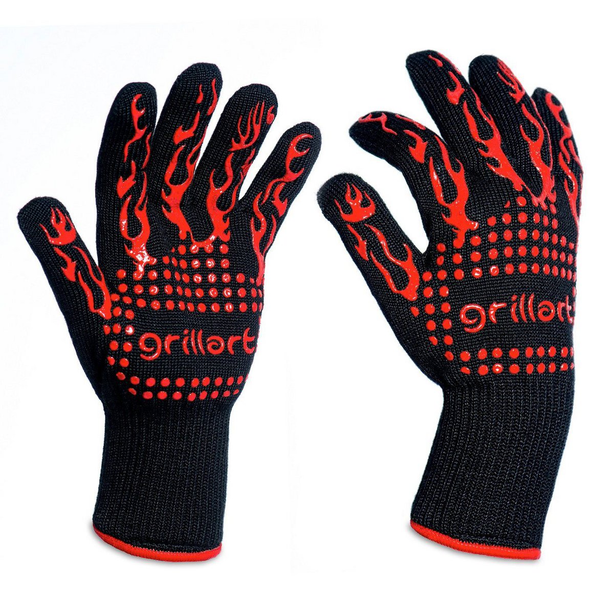 High-quality barbecue gloves - extremely heat-resistant made of aramid fibers