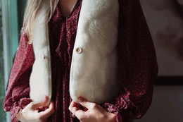 Wool Vest - Flat White Bubble Shorty