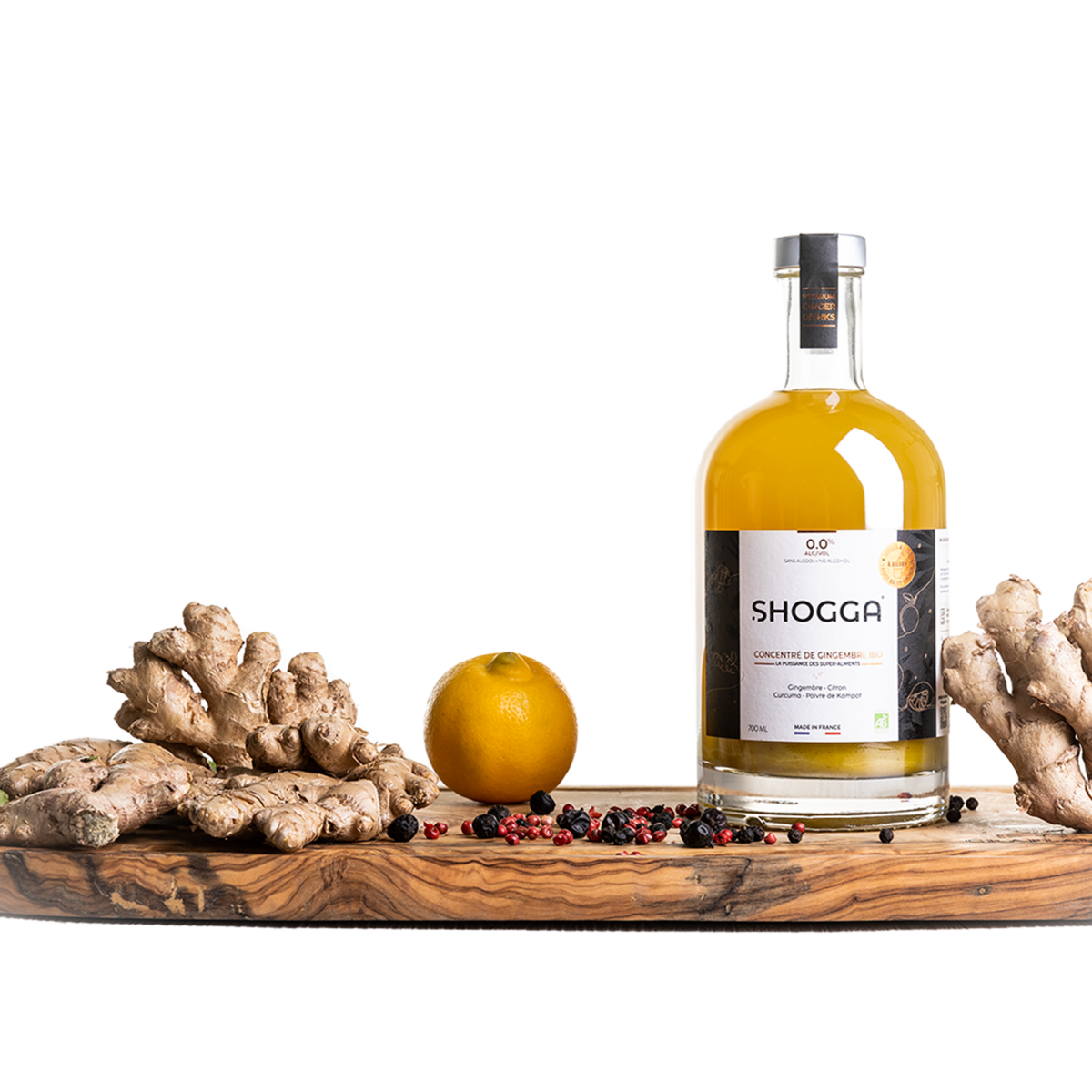 Boisson au gingembre premium bio et français (X36 bouteilles) - FULL KIT D'IMPLANTATION SHOGGA