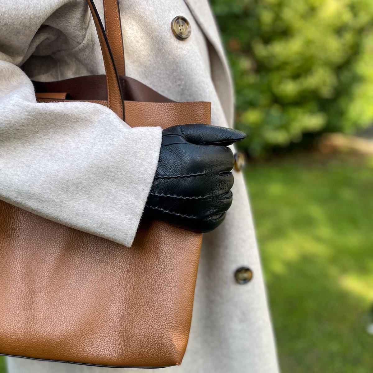 JESS – handschoenen van geitenleer met voering van kasjmierwol - touch-functie
