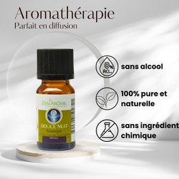 Synergy of essential oils - Douce Nuit - 10 ml - Use for Diffusion - Packaged in France