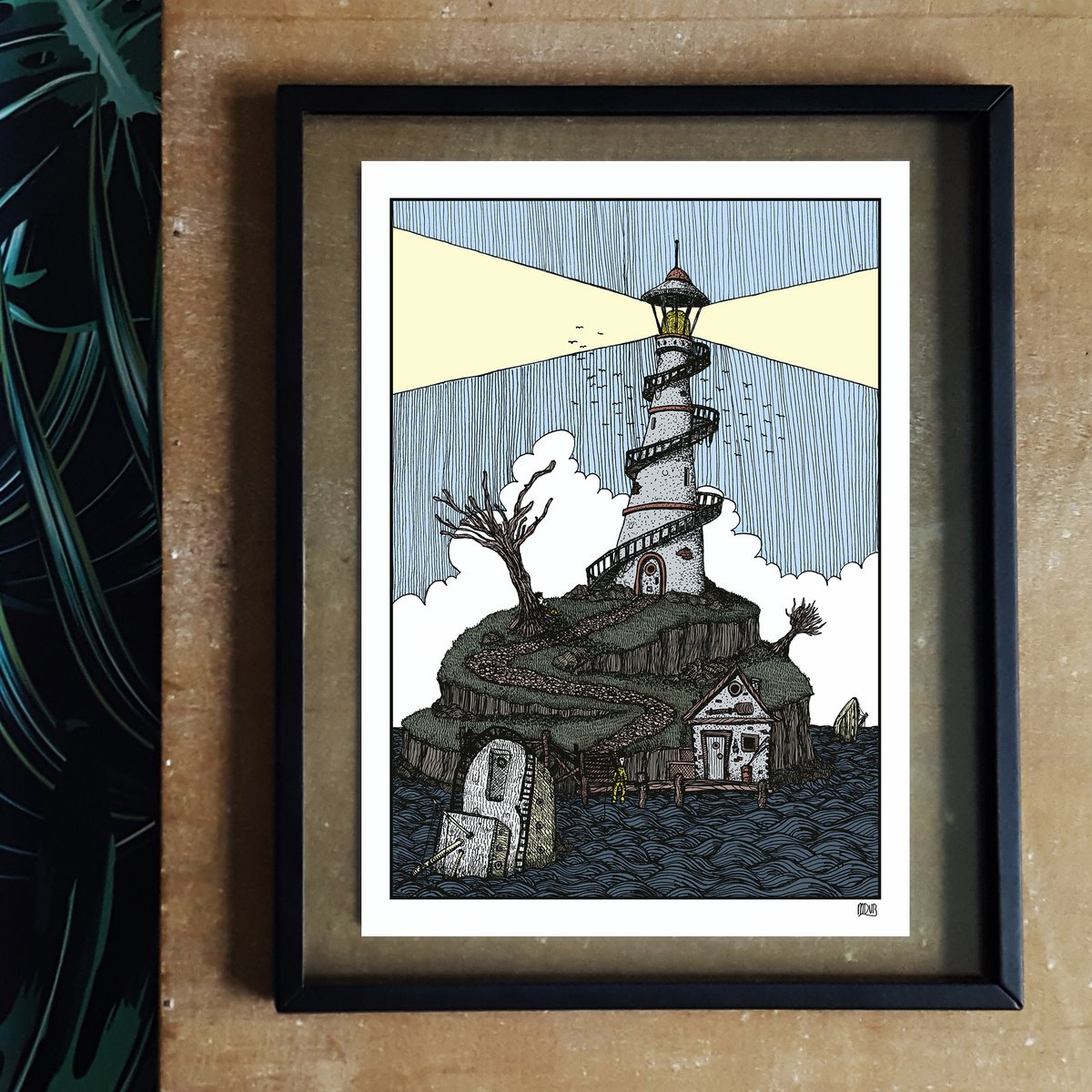 Shipwreck Island (ilustracja dwustronna) | druk artystyczny | ilustracja | plakat