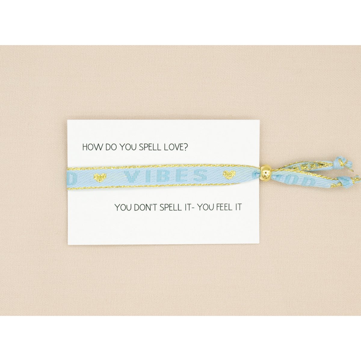 Lint armband Good vibes