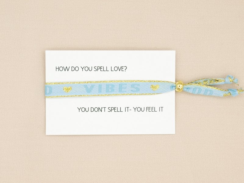 Lint armband Good vibes
