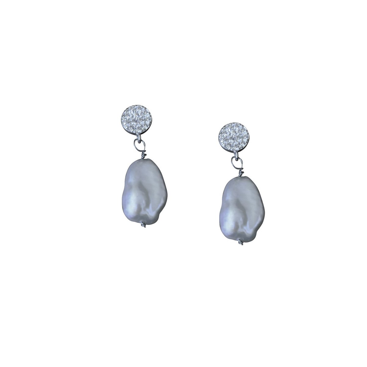 Aretes De Plata Esterlina Con Perlas De Agua Dulce De Plata | por nlanlaVictory