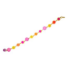 Citrus Bracelet, Lemon Orange Pink Grapefruit Charm Bracelet, Beaded Bracelet | by Ifemi Jewels