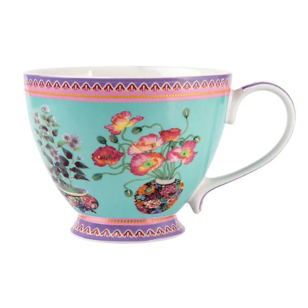 M&W Jardin Mug 400ml, Poppy Blue, giftbox