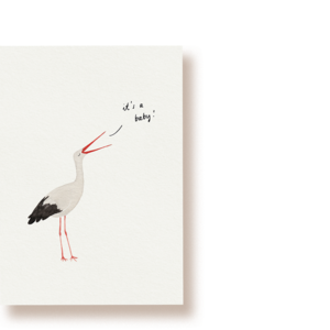 Stork - it's a baby | postcard
