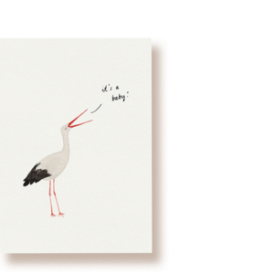 Stork - it's a baby | postcard