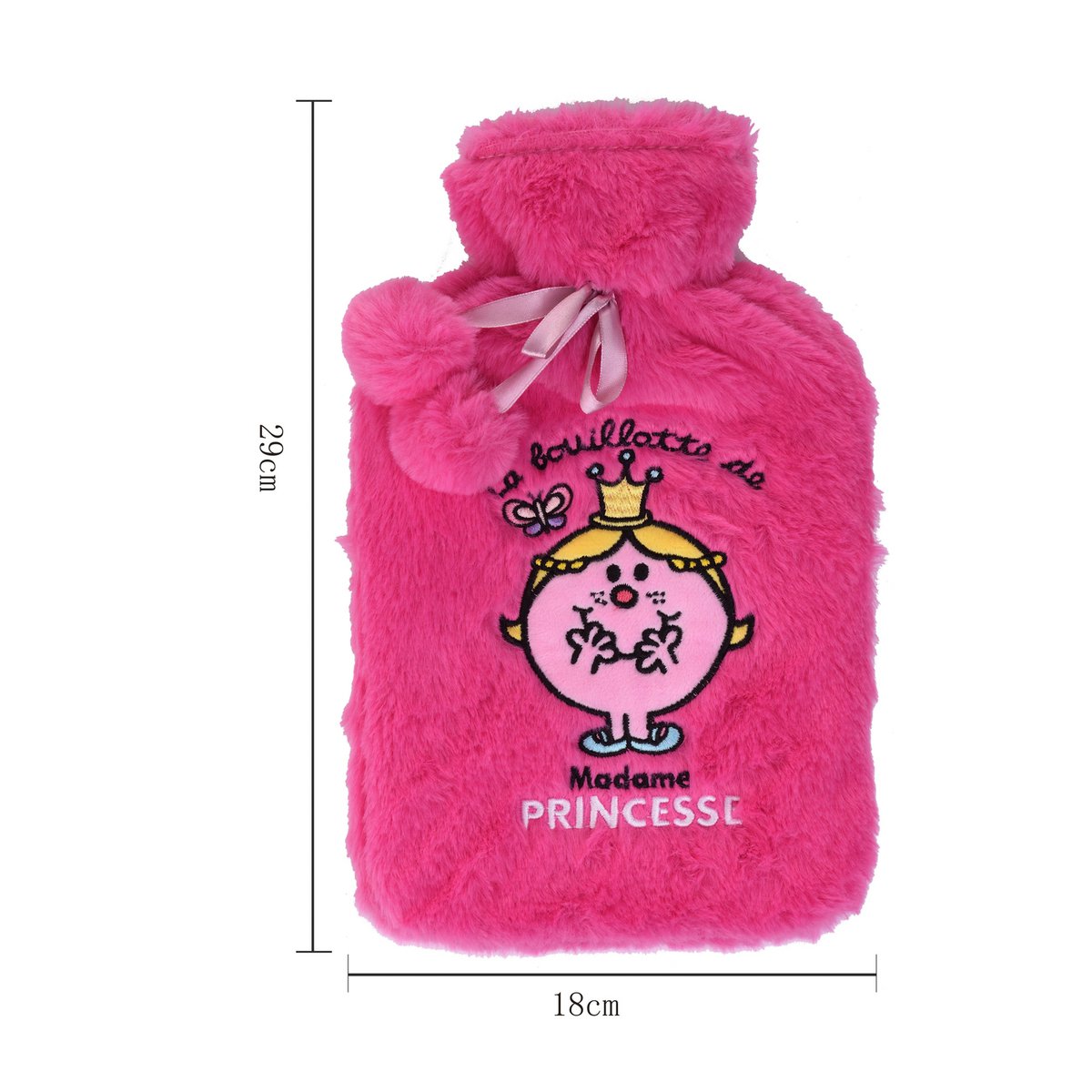😍 Madam Princess, Hot Water Bottle, with Cover, Hot Water Bottle for Hot Therapy, Hot Water, Rubber, Cold, Winter, Child, Adult