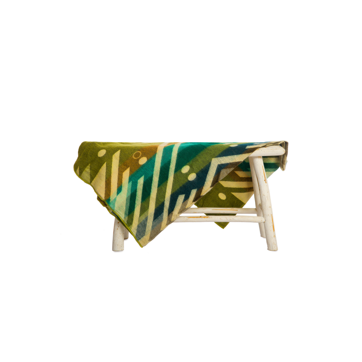 Mini Imbabura Green - Mini couverture en alpaga équatorien | couverture indigène |