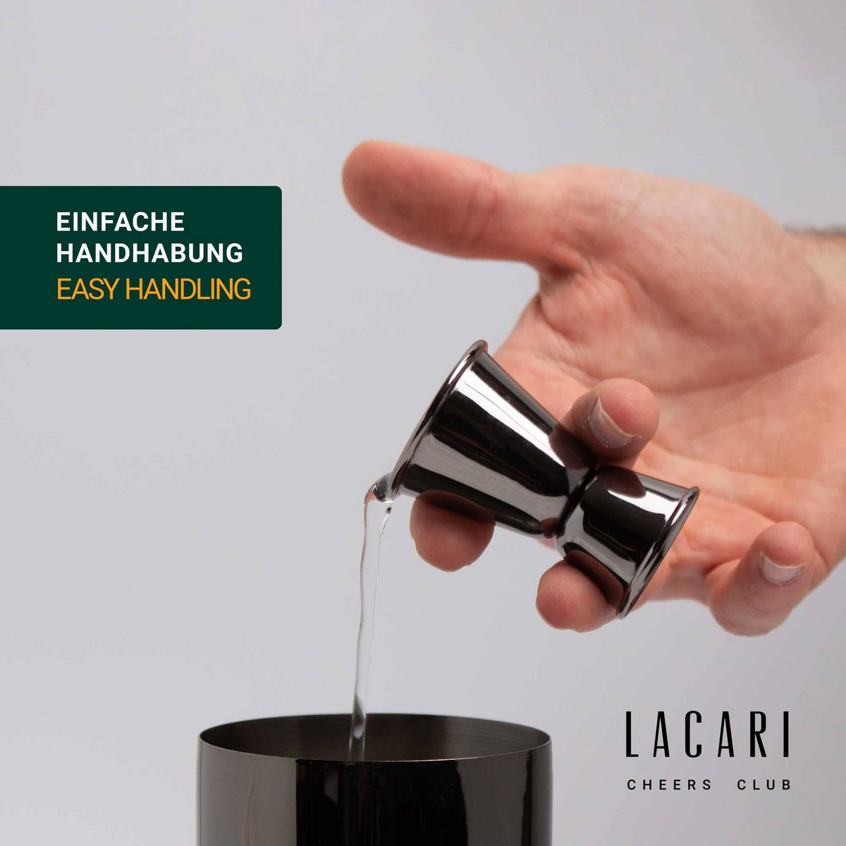 LACARI Premium Cocktailset | 3-delige barmanset | roestvrij staal | Zwart
