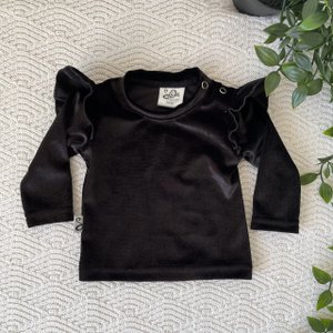 Ruffle shirt Velvet zwart