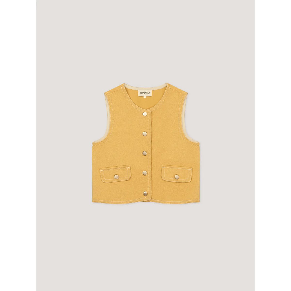 Bureau lichtgeel denimvest