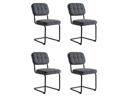 Zestaw krzeseł do jadalni 4 - Flexa Anthracite Mlat.
