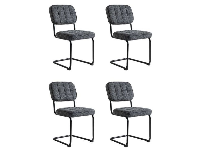 Zestaw krzeseł do jadalni 4 - Flexa Anthracite Mlat.