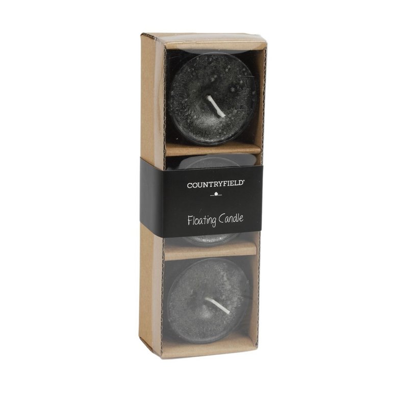 Countryfield schwimmende Kerzen Bollie Black
