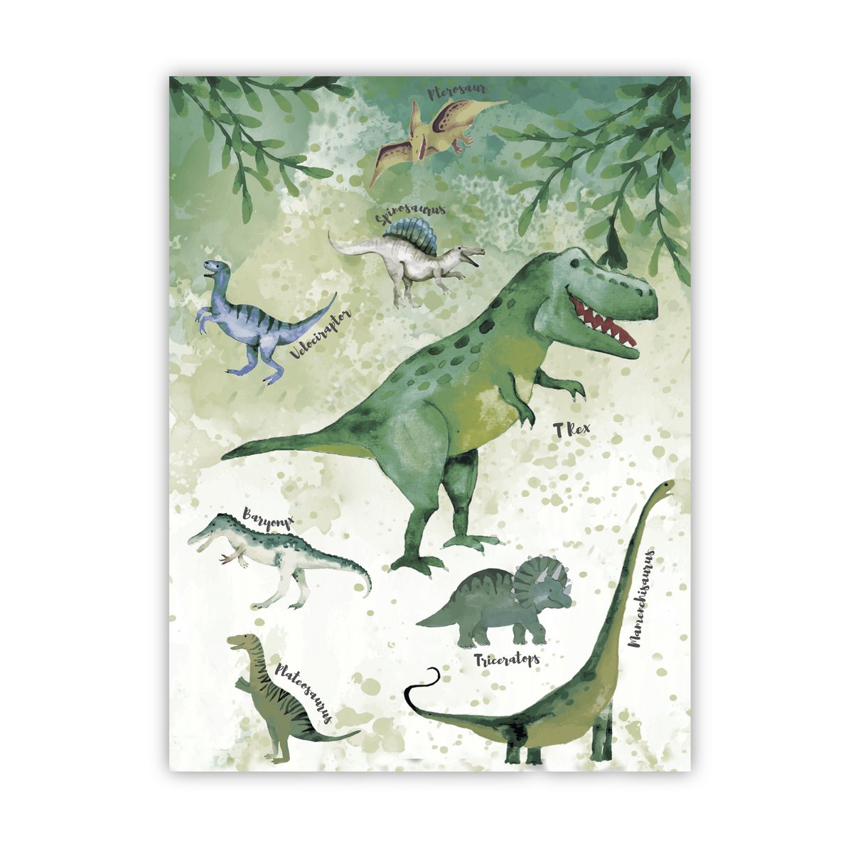 Poster Dino avec fond