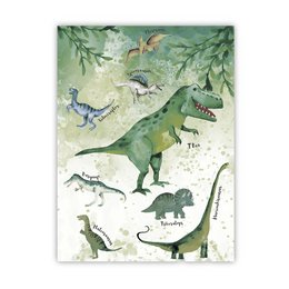 Póster Dino con fondo