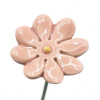 Gänseblümchenblume Keramik Mini Pink 2,5 cm