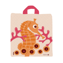 Mochila infantil de algodón orgánico, Caballito de mar