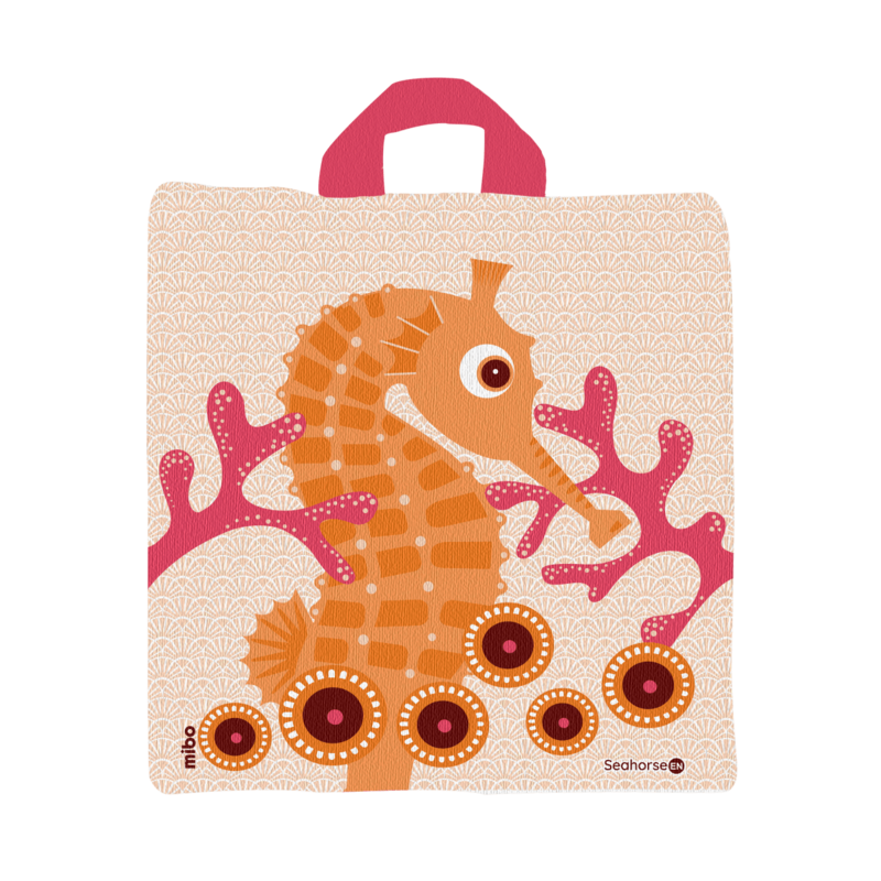 Kinderrucksack, Bio-Baumwolle, Seepferdchen
