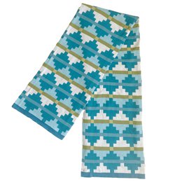 Alf Blue Jacquard Throw – Soft Brushed Cotton