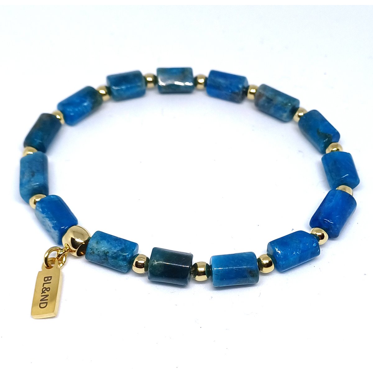 Edelsteen kolom stretch armband