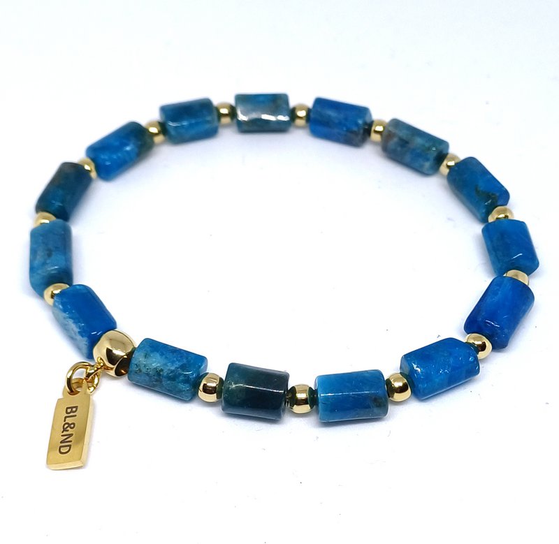 Bracciale elasticizzato con colonna di pietre preziose