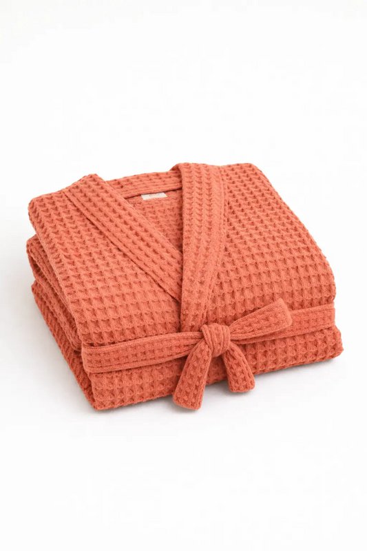 Pamuk Wafelbadjas – Grapefruit – 100% katoen