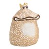 Frosch aus Keramik, Grau (B/H/T) 14x19x12cm