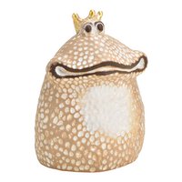 Ceramic frog, gray (b/h/t) 14x19x12cm