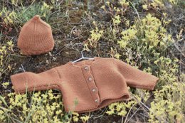 Cardigan for newborns and babies made from 100% finest merino wool - deer - the perfect gift for a birth