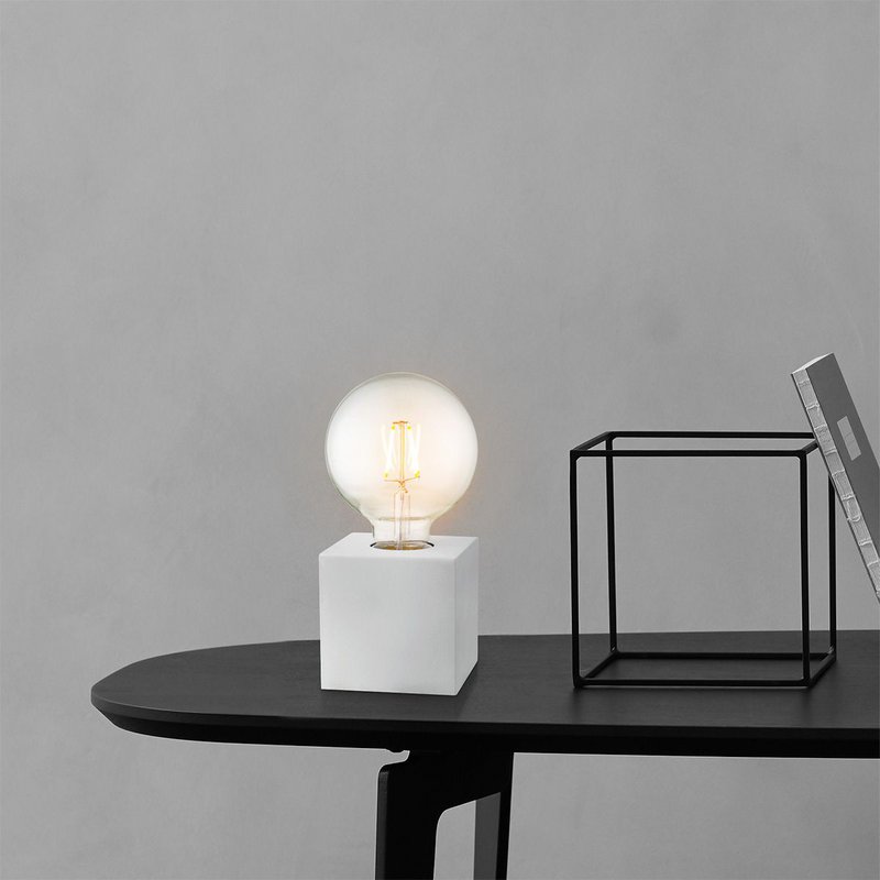 Home Sweet Home table lamp Dry Square - white - 8.5/8.5/8.5cm
