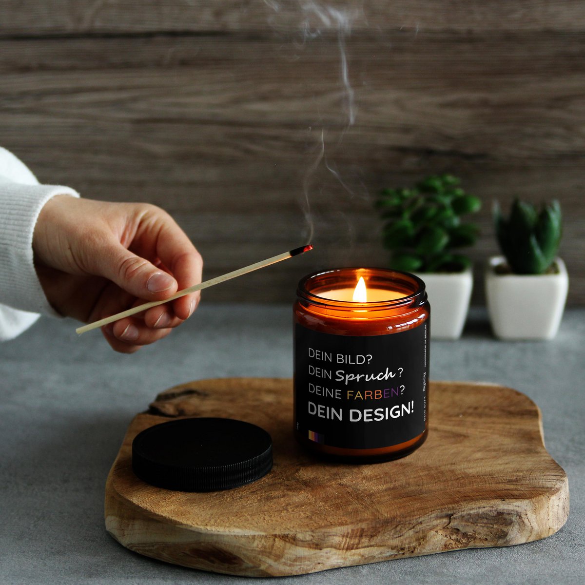 Bougie parfumée personnalisée | Logo de l'employé cadeau promotionnel