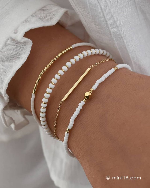 Armbåndssæt 'Bright White'
