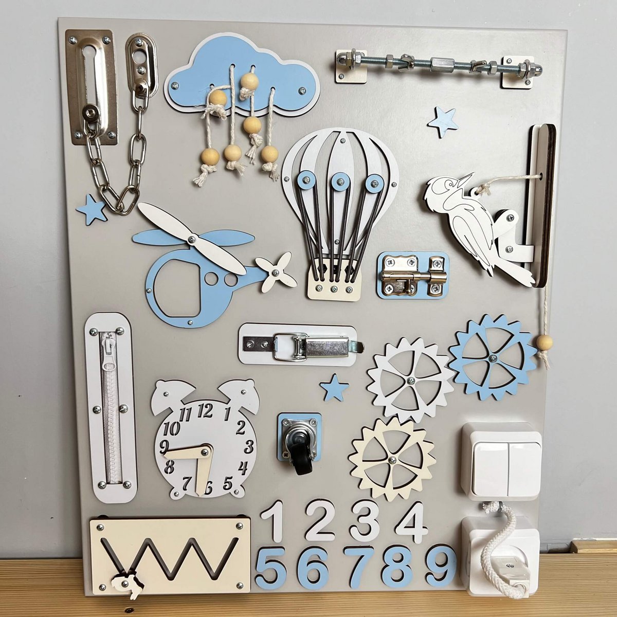 Wooden activity board: Toddler board