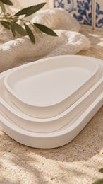 LAVURI 3 Modena SML Set – Handgemaakte keramische dienbladset Bundel schoonheidscombo