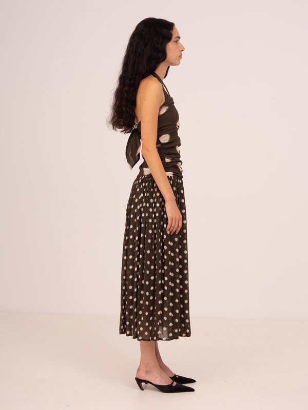 Abito midi Firstdance a pois marrone