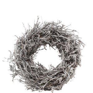 Natural wreath Jaron, D35cm, H8cm, inside D14cm, frost white