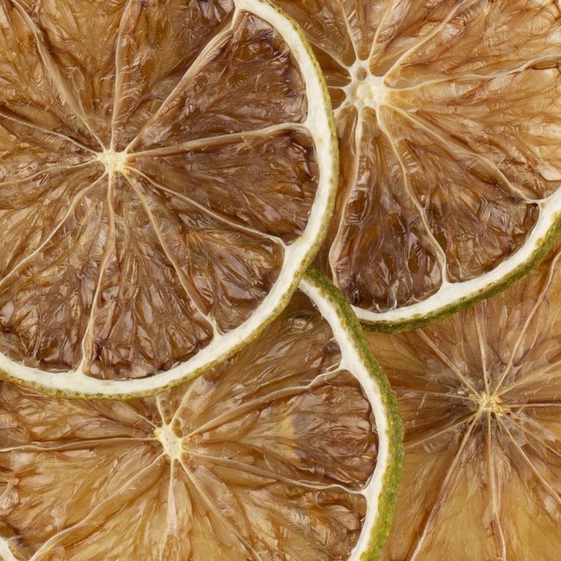 Tørrede limefrugter