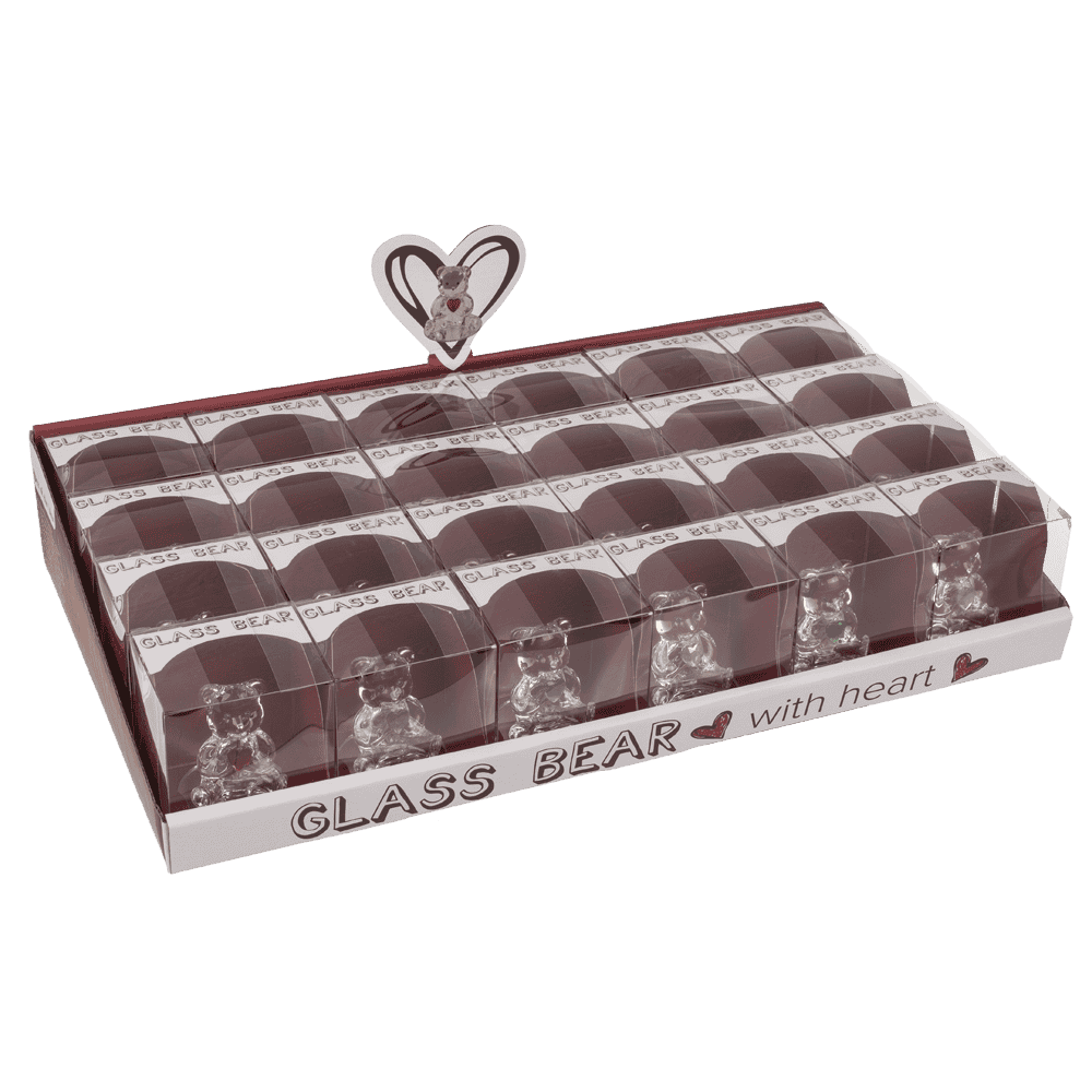 Glass Bear with Heart,