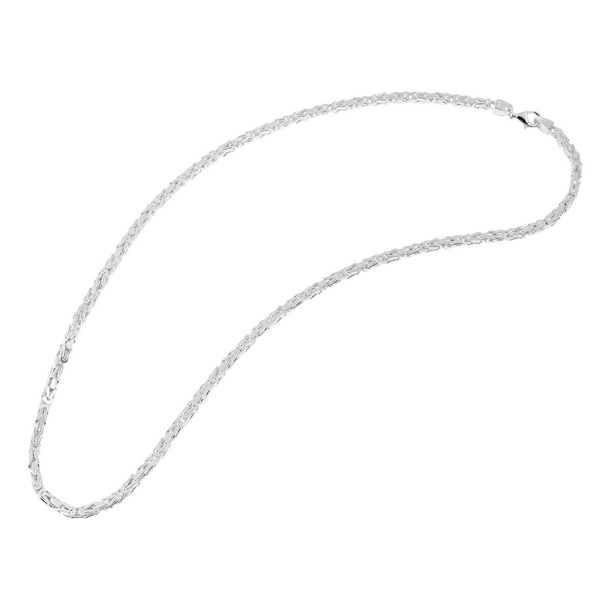 "Kilian" 925/- vero argento, catena del re, bianco, 60 cm/4 mm