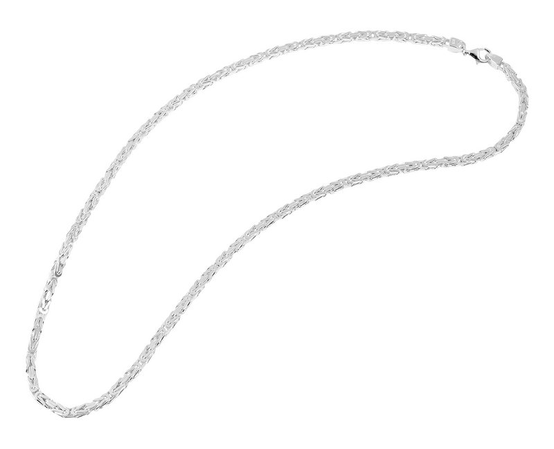 "Kilian" 925/- vero argento, catena del re, bianco, 60 cm/4 mm